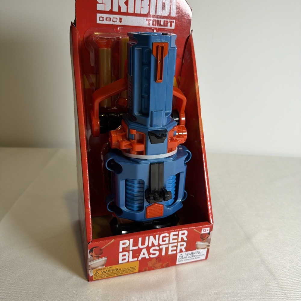 Skibidi Toilet Plunger Dart Blaster 13+ Bonkers Toy Co. New In Box